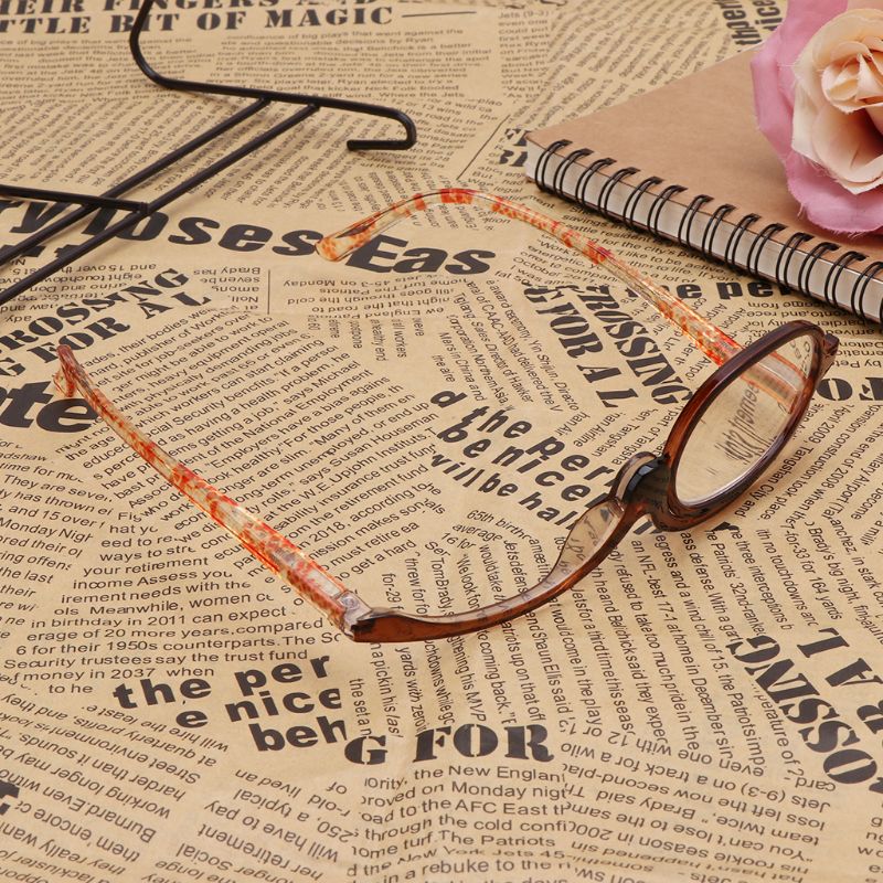 Gafas de lectura con aumento de maquillaje para mujer, anteojos de lectura con tapa giratoria + 1 + 1,5 + 2 + 2,5 + 3 + 3,5 + 4,0