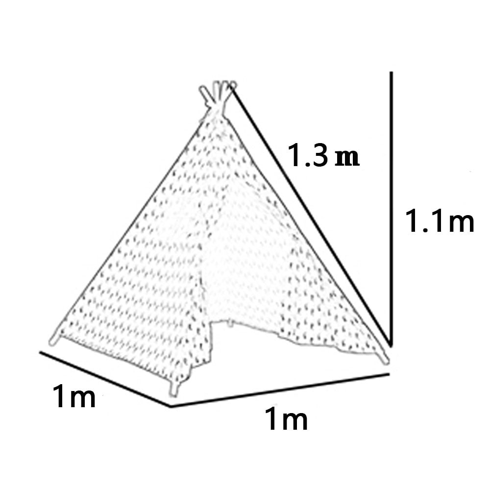 Folding Children's Tent Wigwam Large Kids Play House Indoor Indian Cotton Canvas Portable Child Little Teepee Baby Play Tents