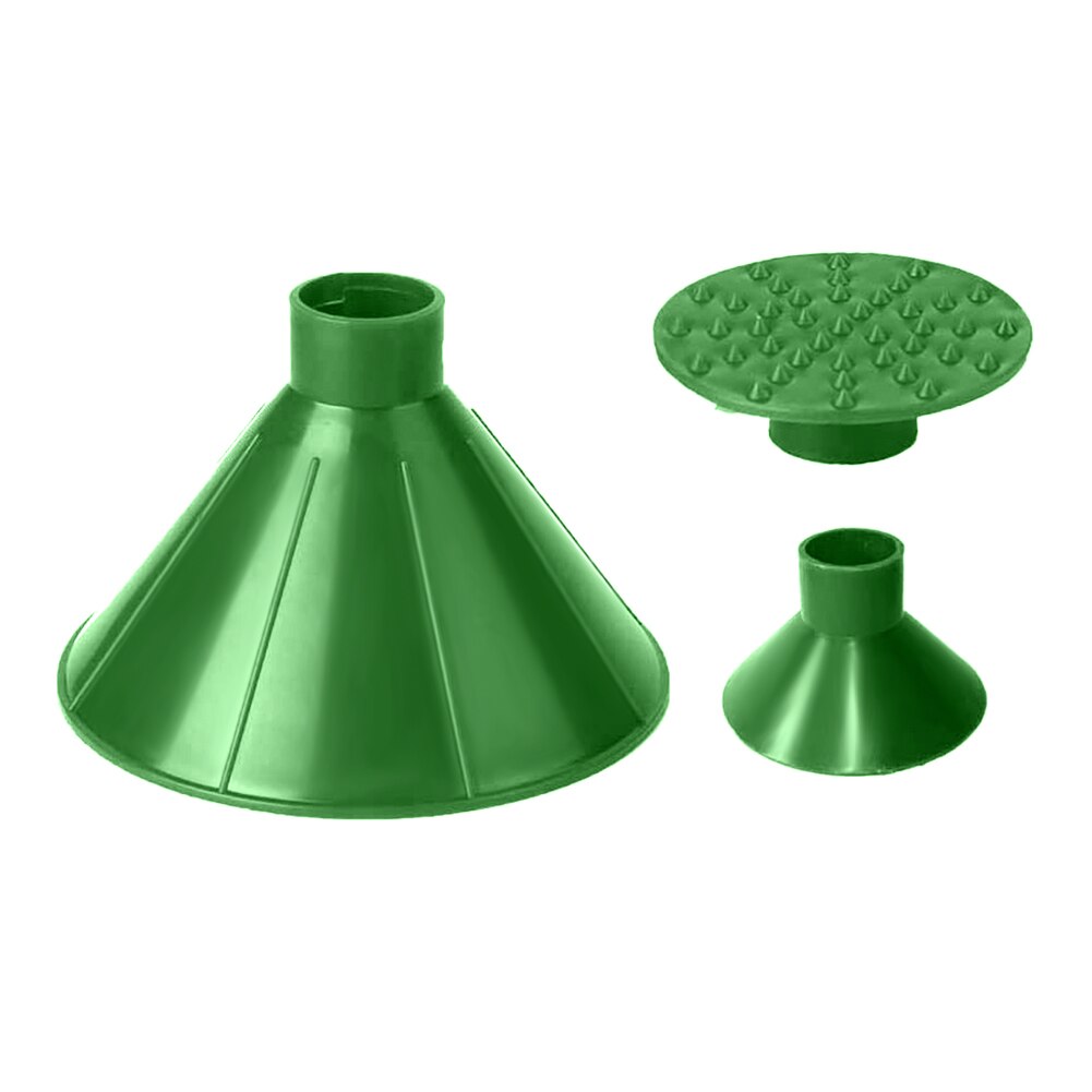 Raspador de hielo mágico de doble embudo para parabrisas y ventanilla de coche, removedor de nieve automático para el hogar, herramienta de coche con forma de cono, raspador de hielo: green