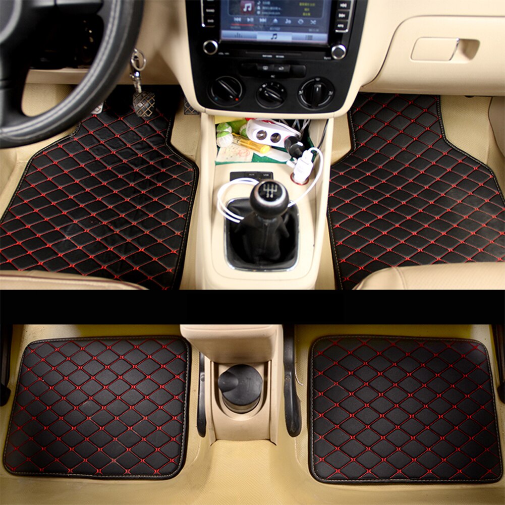 Universal Car Floor Mats Front & Rear Carpet Universal Auto Mat All Weather Waterproof For Car Truck SUV