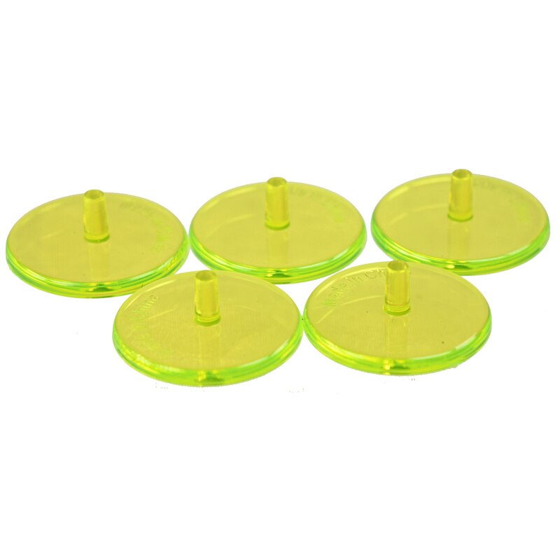 200PCS crystal Plastic Golf Ball mark Position Markers Diameter 24mm Golf Ball Maker Base Accessories Transparent Plastic mark: Yellow