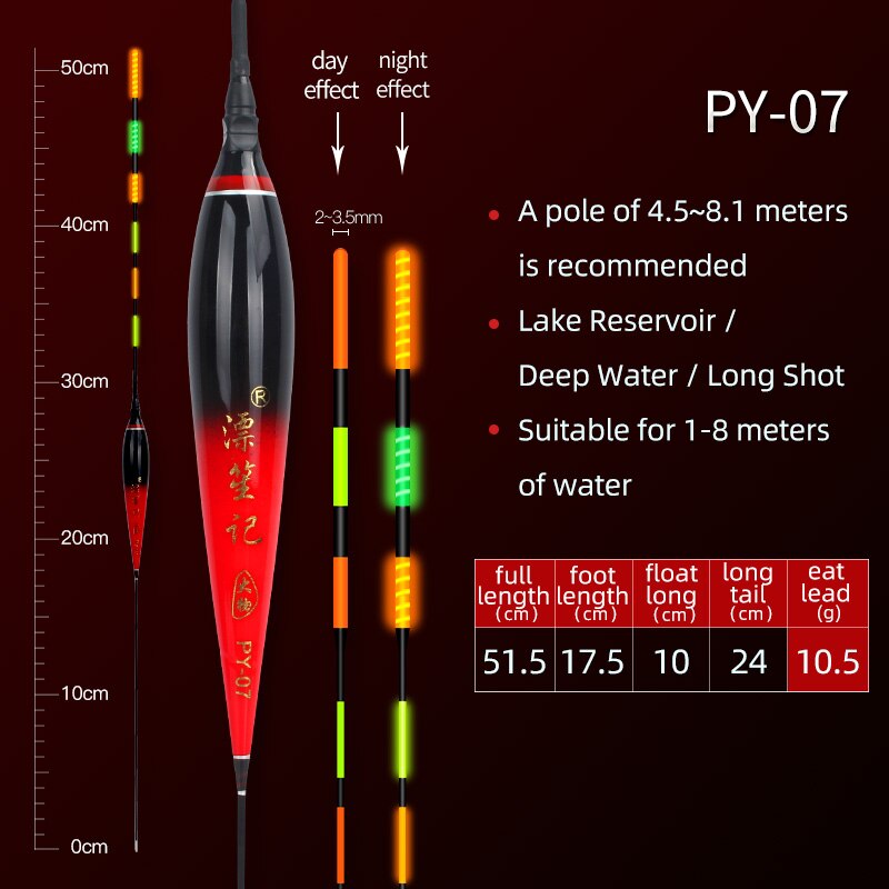 Flotador de pesca inteligente, herramienta electrónica llamativa, de tiro largo, para pesca en roca, biblioteca en Lagos: PY-07