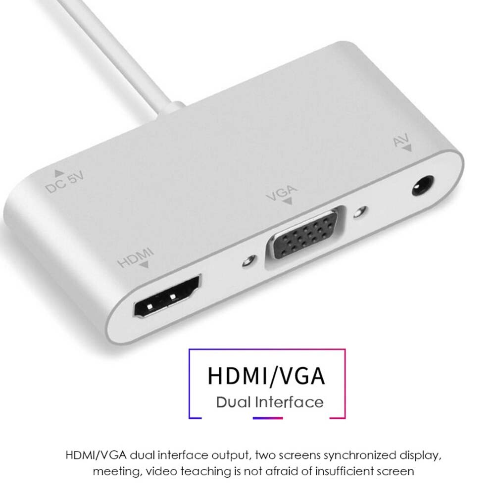 Lightning to HDMI VGA Digital AV TV Adapter Cable 1080P HDTV Audio Hub For iPhone 11 11Pro Max XR XS 8 SE 7 8 12 mini Max