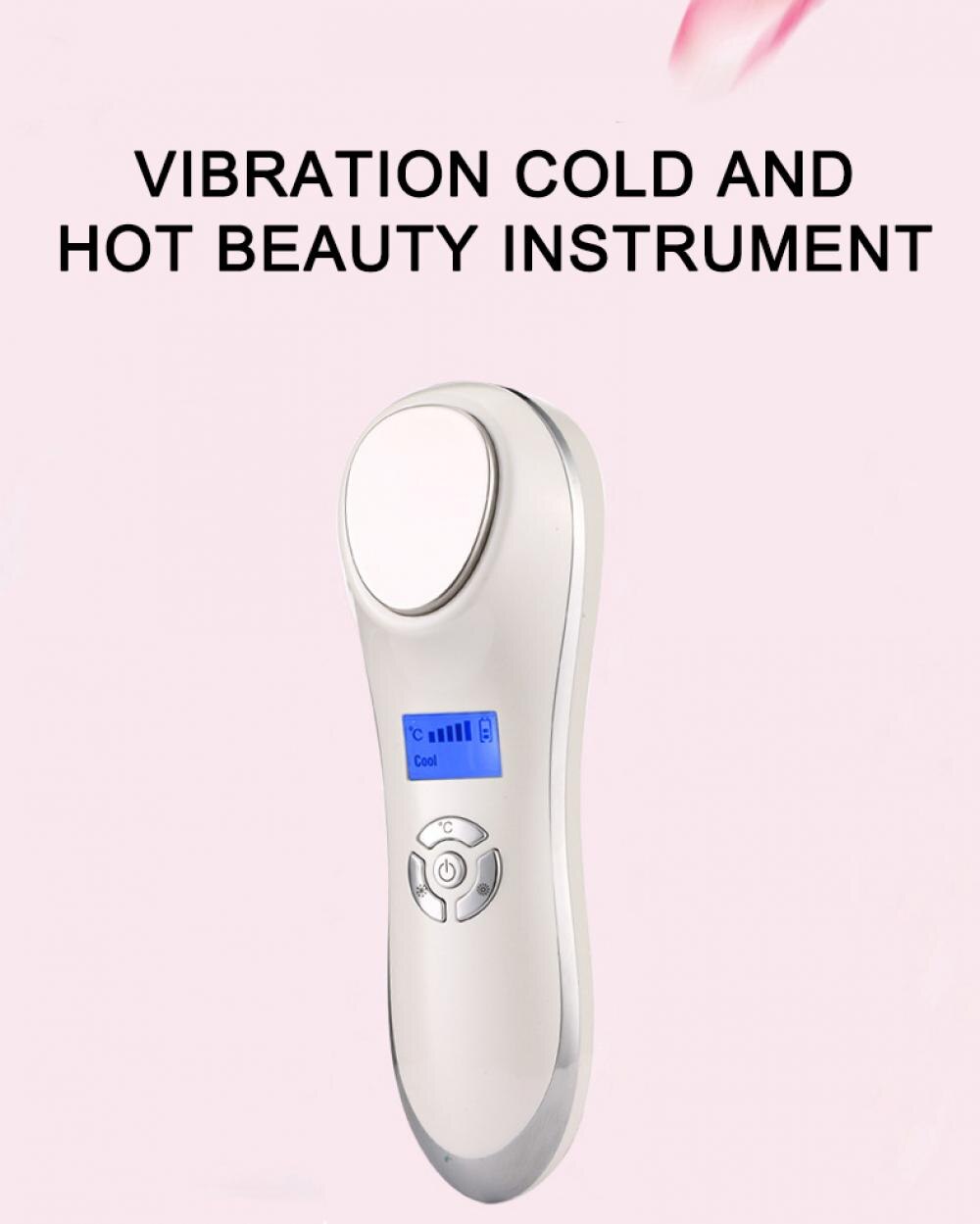 Vibrador ultrasónico masajeador Anti arrugas instrumento de belleza frío y para limpiador de poros faciales masajeador de elevación de piel para cara