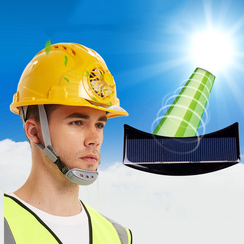 Casco con ventilador Solar para trabajo al aire libre, casco de seguridad para construcción, trabajo, material ABS, tapa de protección, alimentado por paneles solares