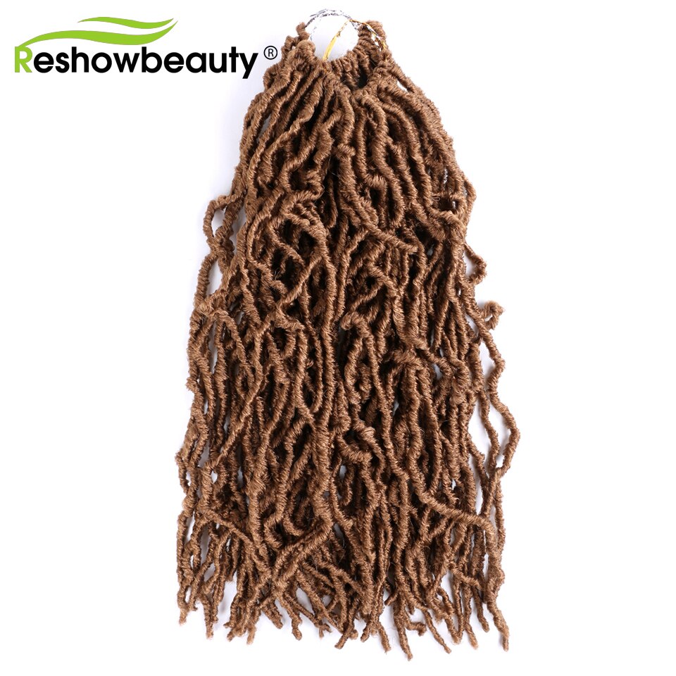 Synthetic Faux Locs Crochet Hair 24 Inch 110g Dreadlocks Crochet Braiding Hair 20 Strands/Pack Nu Faux Locs Braids Reshowbeauty: #27