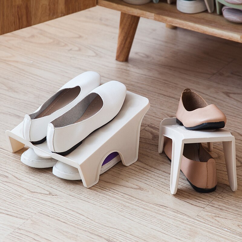 Wardrobe Shoe Storage Hanger Rack Save Space Two-dimensional Stereo Storage Shoe Rack Hanger Holder Organizer