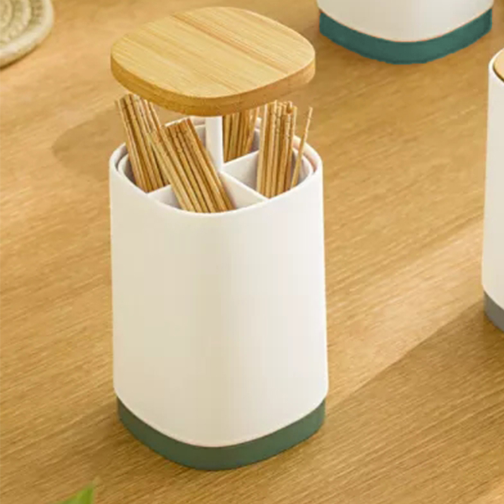 Automatic Pop-Up Press Wooden Toothpick Box Toothpick Storage Organizer Box for Home Kitchen Toothpick Holder Dispenser MAZI888