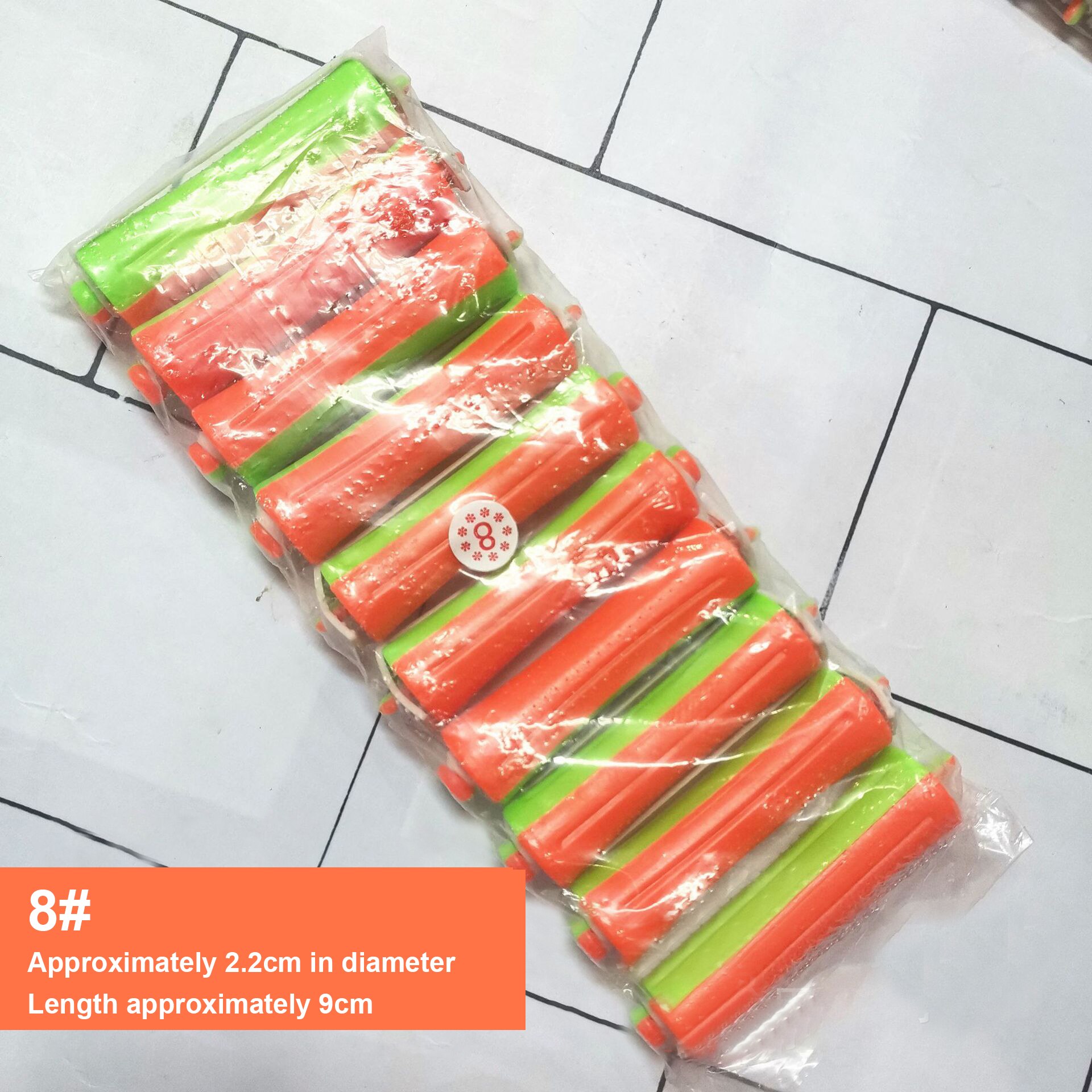 Varillas de permanente con bandas de varilla para permanente, varillas rizadas en frío, surtido de tamaños, rizador permanente, herramientas de salón de belleza de estilismo de cabello DIY, 10 Uds.: 10 pieces style 08