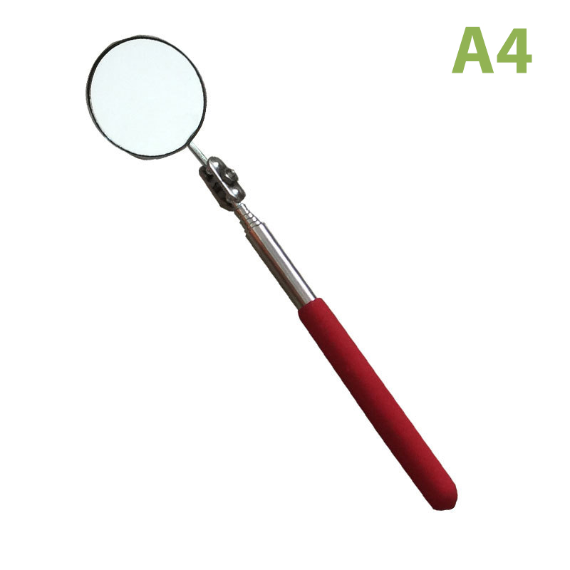 Portable Car Telescopic Detection Lens Inspection Round Mirror Car Angle Tools: A4