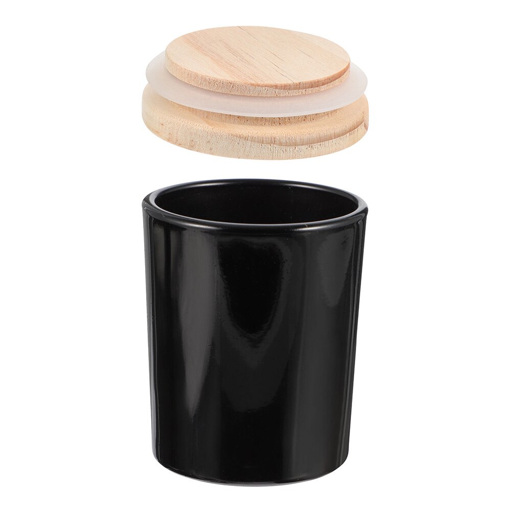 Glazen potjes met deksels, lege kaarsenhouders, vulbare wax kaarsenhouders voor het maken van kaarsen.