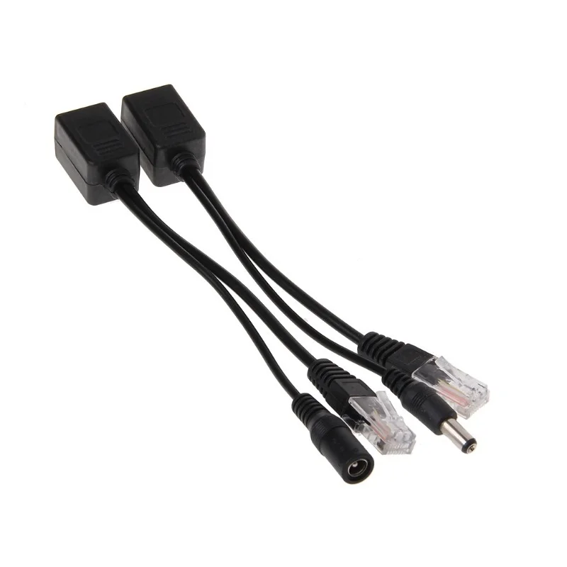 POE Adapter cable RJ45 Injector Splitter Kit Tape Screened Passive Power Over Ethernet12-48v Synthesizer Separator Combiner