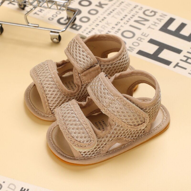 proprietà 0-18 mesi scarpe per bambini suole in gomma morbida sandali traspiranti scarpe per bambini panno a rete scarpe per bambini vuote: c / 7-12 mesi