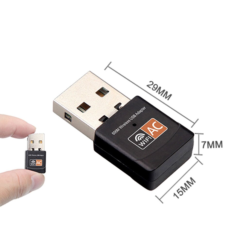 Wireless USB Adapter 600 Mbps Wi-Fi Adapter 2.4G 5.8G Dual Band Ethernet PC USB WiFi Adapter Lan Dongle Antenna Receiver