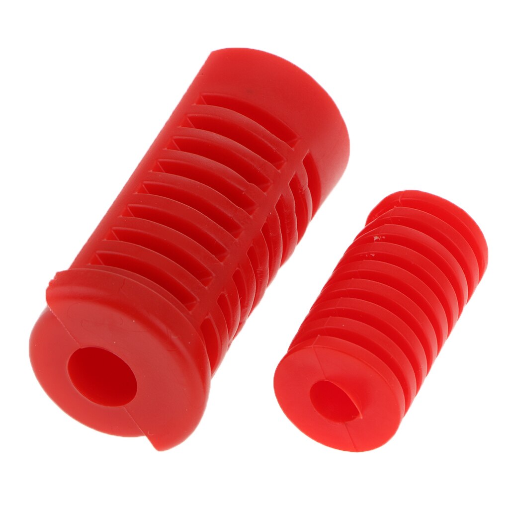 2 Stuks Motor Gear Shift Shifter Lever Staaf Guard & Voetsteun Pedaal Rubber Cover: Red