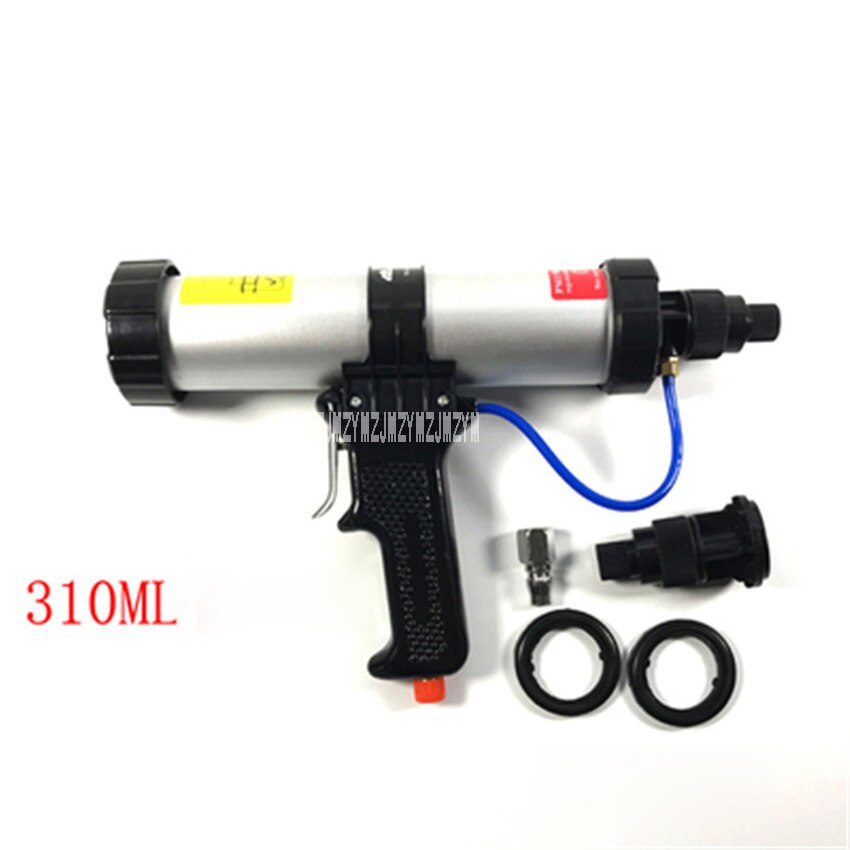 300 ML Tube installé pistolet à colle pneumatique, 21.5-22.5 CM, 6 bar, avec 1 Interface rapide, 1 vanne de contrôle, 2 bagues d'étanchéité
