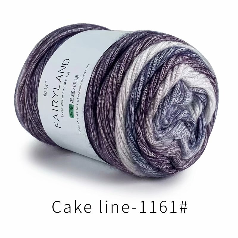 100g Rainbow Color Hand-woven Cotton Yarn Soft Crochet Thick Yarn For Hand Knitting Warm Sweater Sofa Cushion Scarf DIY: 1pc 1161