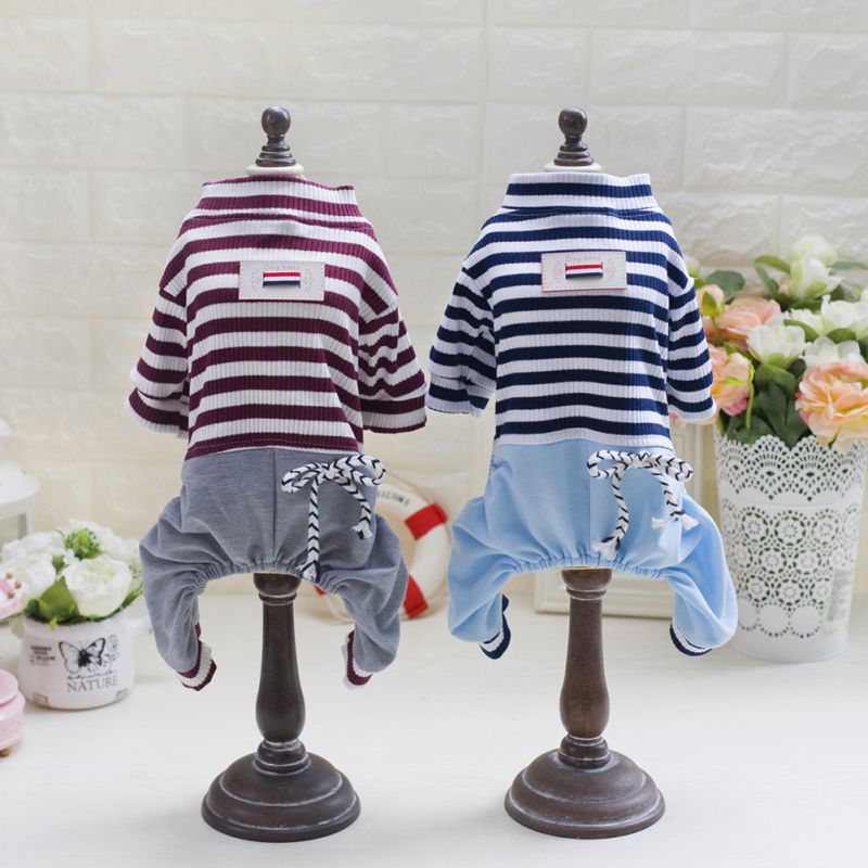 Nyeste kat stribe hyggelige bukser stilfuldt tøj små hunde kæledyrsudstyr s-xxl