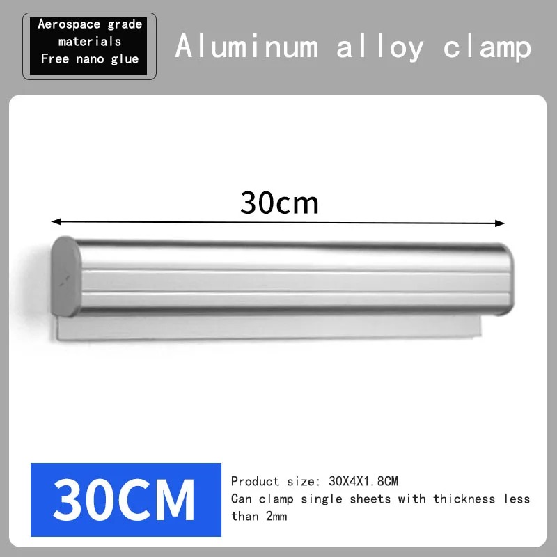 30-50cm Aluminum Alloy Take-out List Receipt Clip Wall-mounted Kitchen Organizer Menu Ticket Holder Invoice Restaurant Clip: black