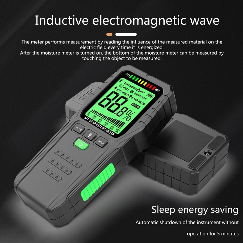 MT28 Wood Moisture Meter Humidity Tester Digital Timber Damp Detector Test wall moisture analyzer Range 5%~75%