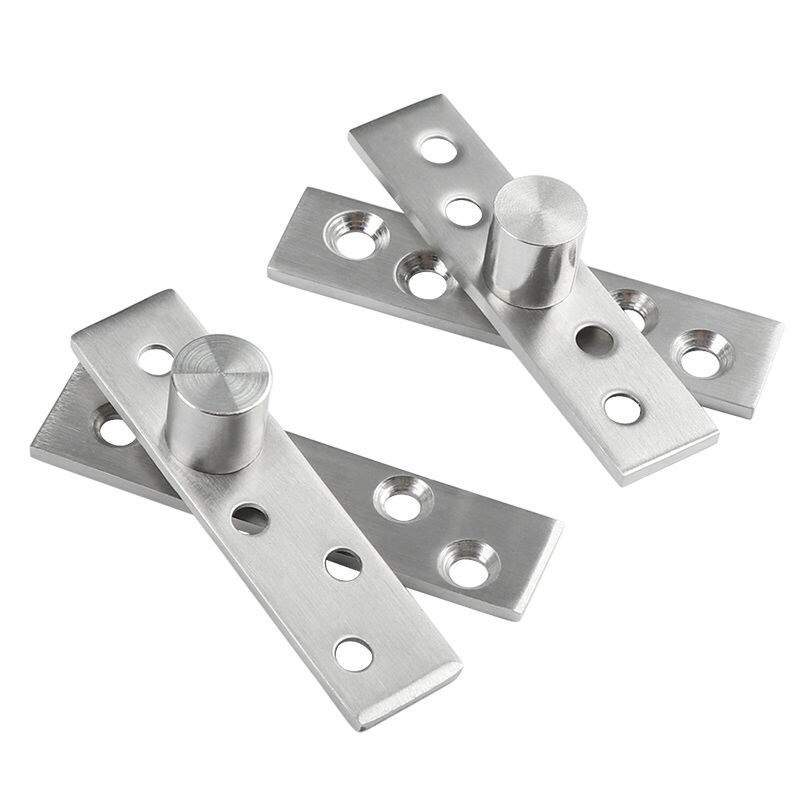 2pcs Stainless Steel Rotating Door Hinge, 360 Degree Rotation Axis, Up and Down Locating Shaft, Hidden Pivot, Supplies