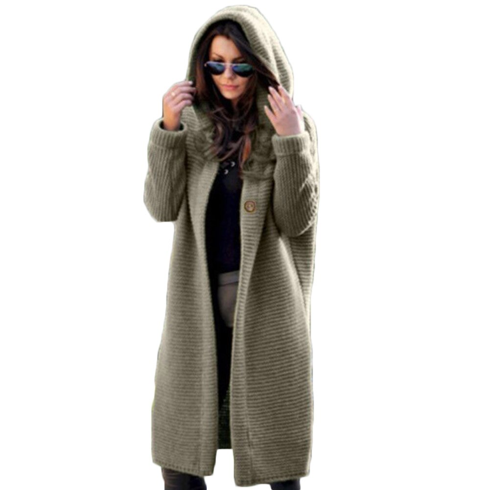 Loose Solid Cardigan Women Long Sleeve Sweater Long Cardigan Jumoer Harajuku Roupas Cardigan Plus Size: Green / XXXL