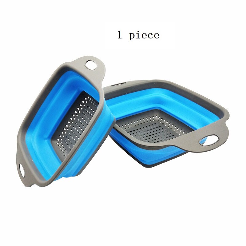 Panier de vidange pliant panier extensible rond panier de lavage en caoutchouc panier de fruits outils de rangement de cuisine une pièce: A4 / S