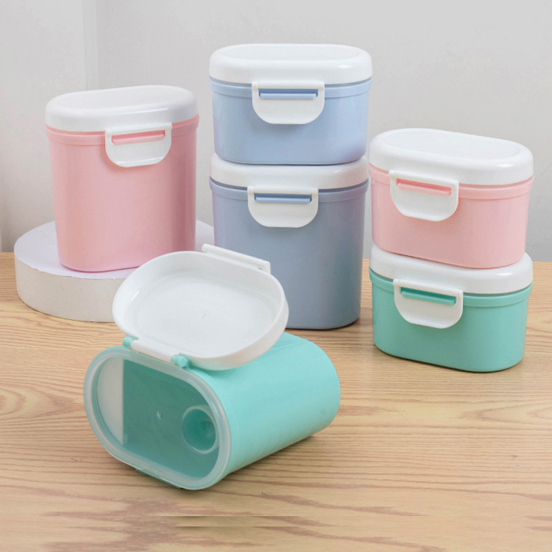 Draagbare Babyvoeding Opbergdoos Bpa-vrij Babyvoeding Feeder Baby Melkpoeder Doos Peuter Snacks Container voeden Lepel