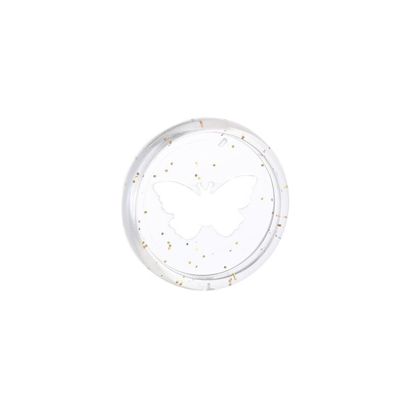 12PCS 26MM Butterfly Binder Ring Mushroom Hole Binder Ring Round Binding Plastic Disk Buckle DIY Binder Binding Supplies: Clear