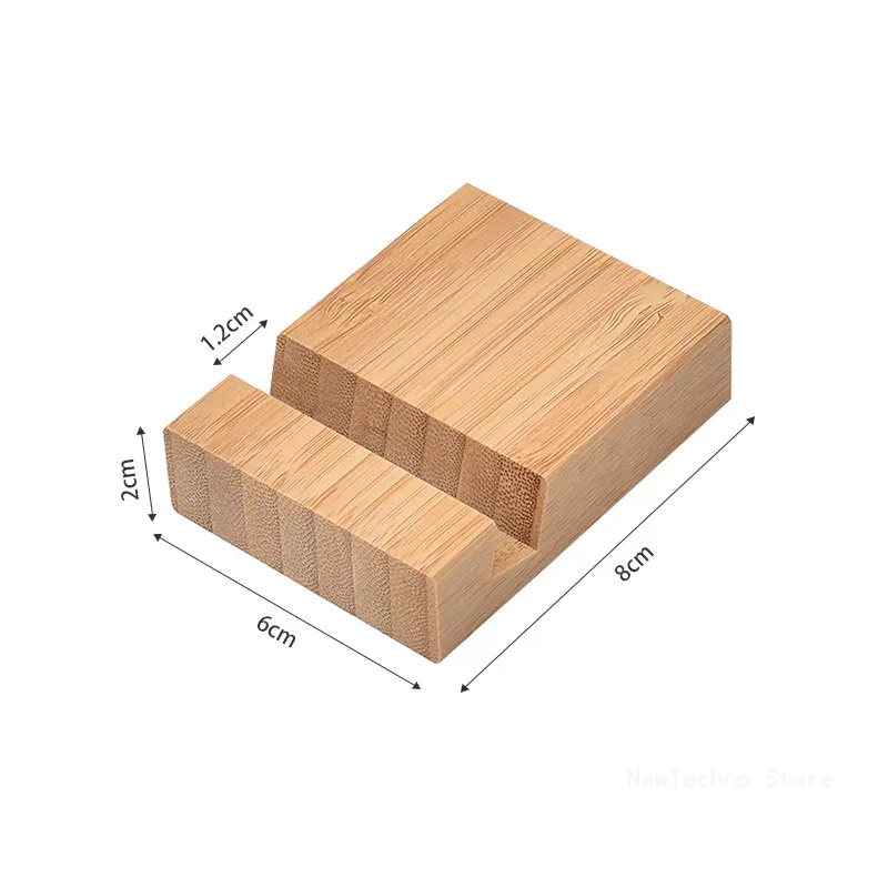 Estantes universales de madera maciza para teléfono móvil, soporte de escritorio Simple para teléfono móvil, tableta, PC, lector electrónico, soporte portátil para teléfono móvil: Negro