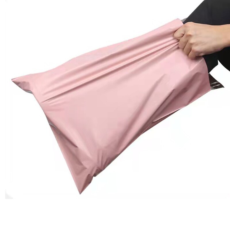 50Pcs/Lot Pink Envelope Storage Bags PE Plastic Courier Bag Waterproof Self Adhesive Seal Pouch Mailing Bags