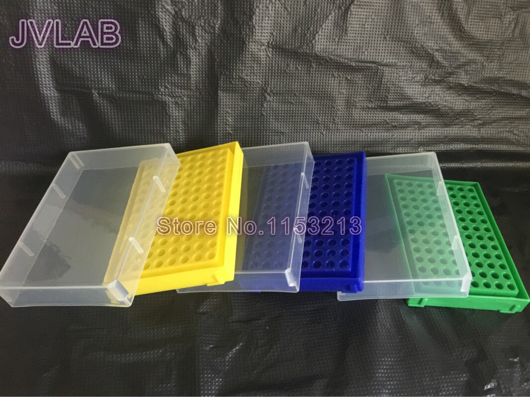 Plastic PCR Tube Box 0.2ml With 96 Holes, Laboratory Centrifuge Tube Box, Frozen Tube Storage Box, DNA Sample Tube Box 5pcs/lot