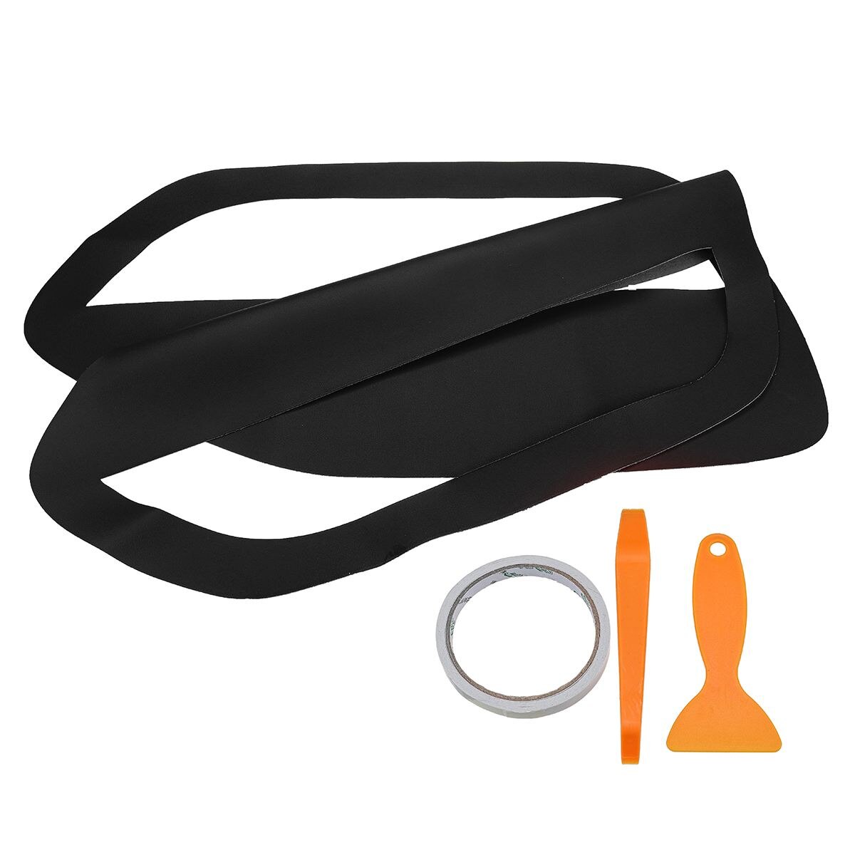 1 Pair Door Panel Insert Cards Leather Fit For Ford Mustang 2005 2006 2007 Replacement Front Door Plate Parts: Black