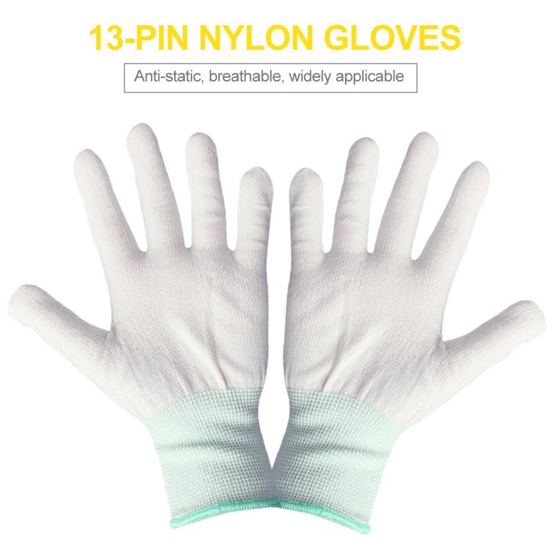 5 paar Antistatik-handschuhe Anti Statische ESD Elektronische Arbeits Handschuhe Pu Beschichtet Palm Beschichtete Finger PC Gleitschutz Für Finger Schutz