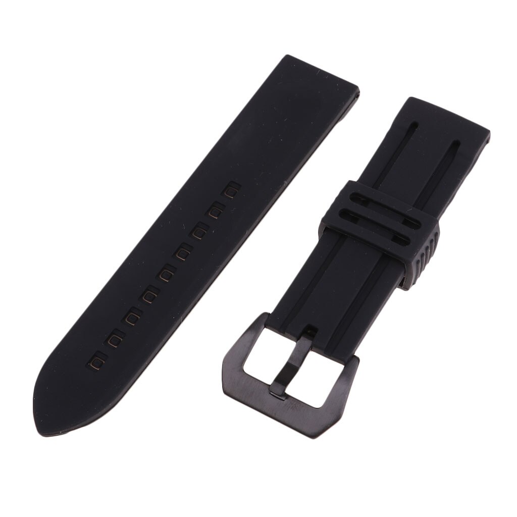 Unisex Water Sport Scuba Diver Horloge Band Siliconen Band Vervanging 20/22/24/26/28 Mm: 24mm