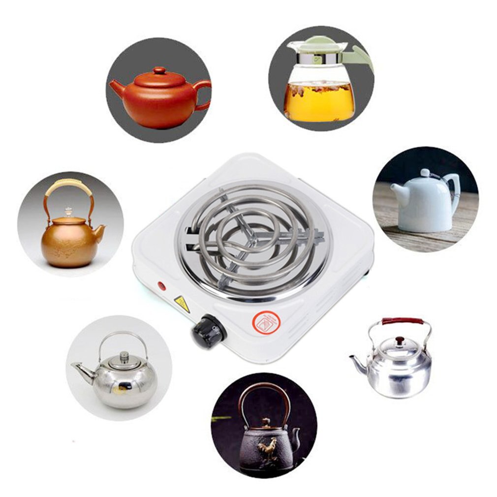 Bärbar elspis 1000w spis för camping universal sluten typ temperaturreglerad elektrisk spis järnbrännare