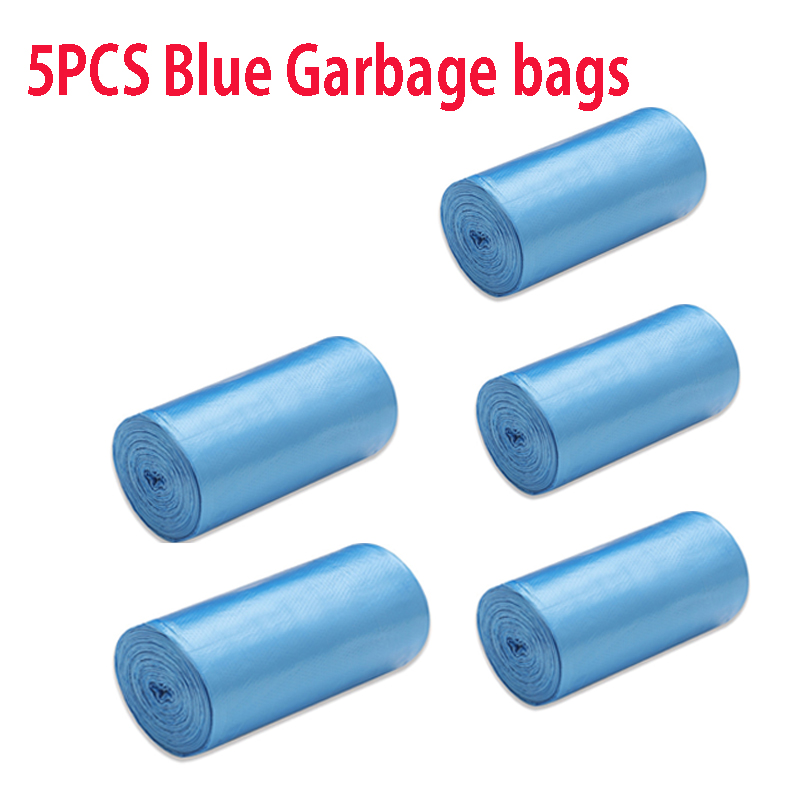 Folding Waste Bin Kitchen Cabinet Door Hanging Trash Car Garbage Can Home Room Garbage Hanging Toilet Retractable Basket: 5pcs Garbage bag