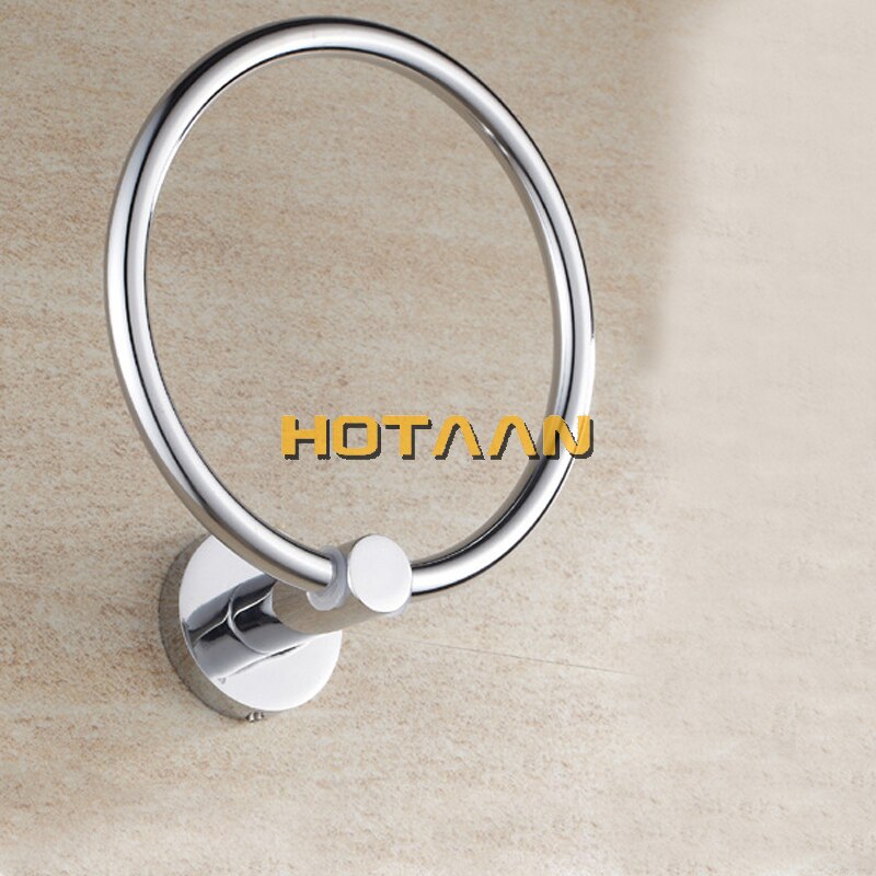 , , Badkamer Handdoekhouder, Rvs Muur Gemonteerde Ronde Handdoek Ringen, handdoekenrek, YT-10991