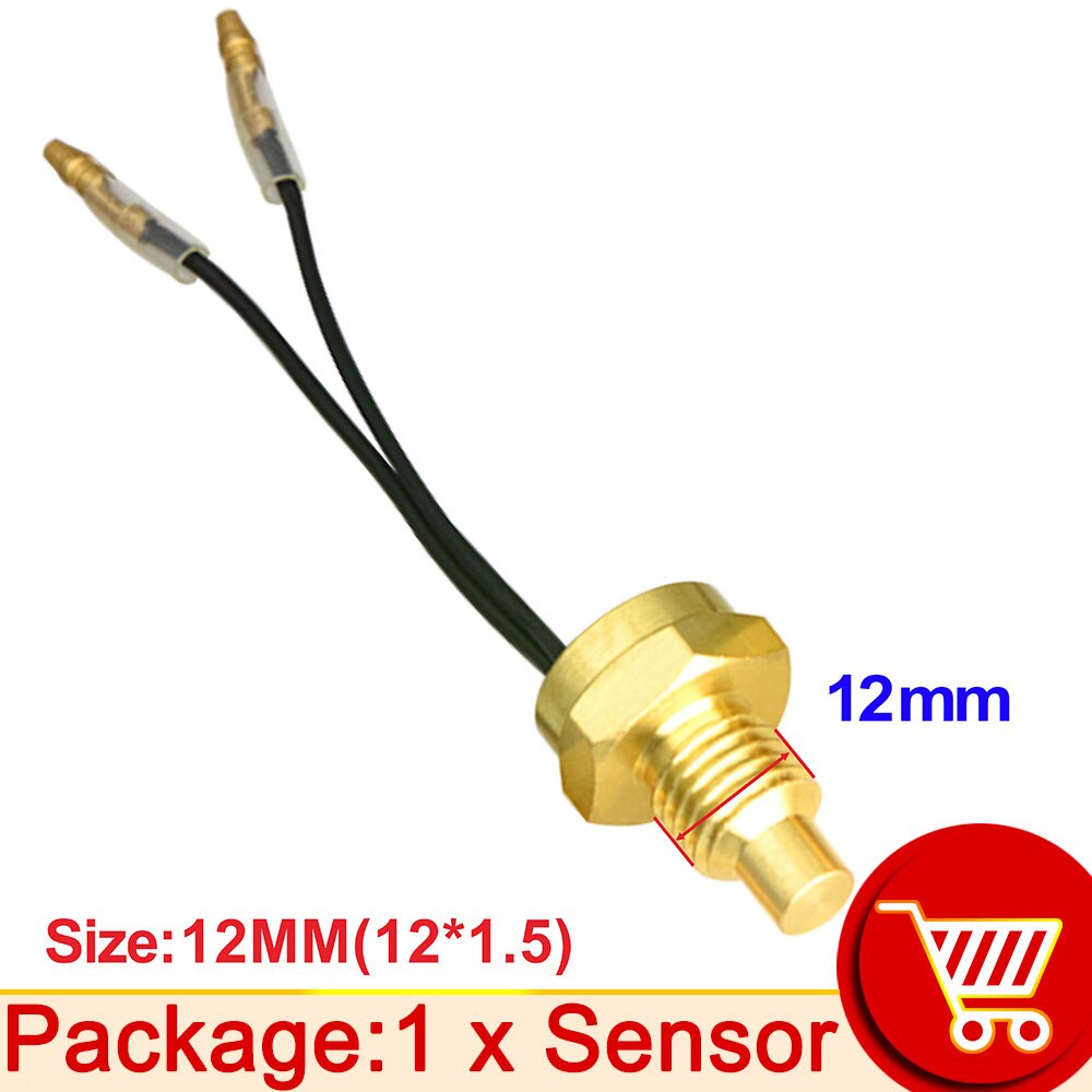 12V/24V Water Temperatuur Sensor Temp Afzender 50K Hoofd Plug 10Mm 12Mm 14Mm 16Mm Voor Auto Vrachtwagen Gauge Elektrische Meter Npt 3/8 1/8: 12MM