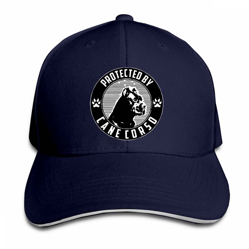 Protected by cane corso Baseball cap men women Trucker Hats adjustable cap: 2-Navy