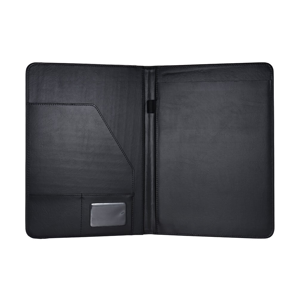 Multifunctional Business Portfolio Folder Document Case Organizer A4 PU Leather with Business Card Holder Memo Note Pad