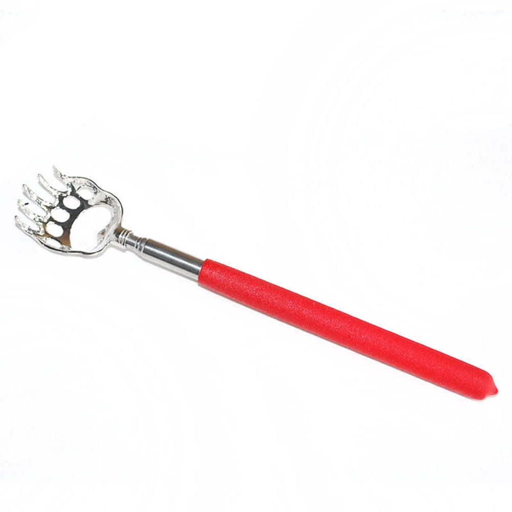 Back Scratcher Telescopic Scratching Backscratcher Massager Kit Back Scraper Extendable Telescoping Itch Health Products Hackle: Bear Claw Red
