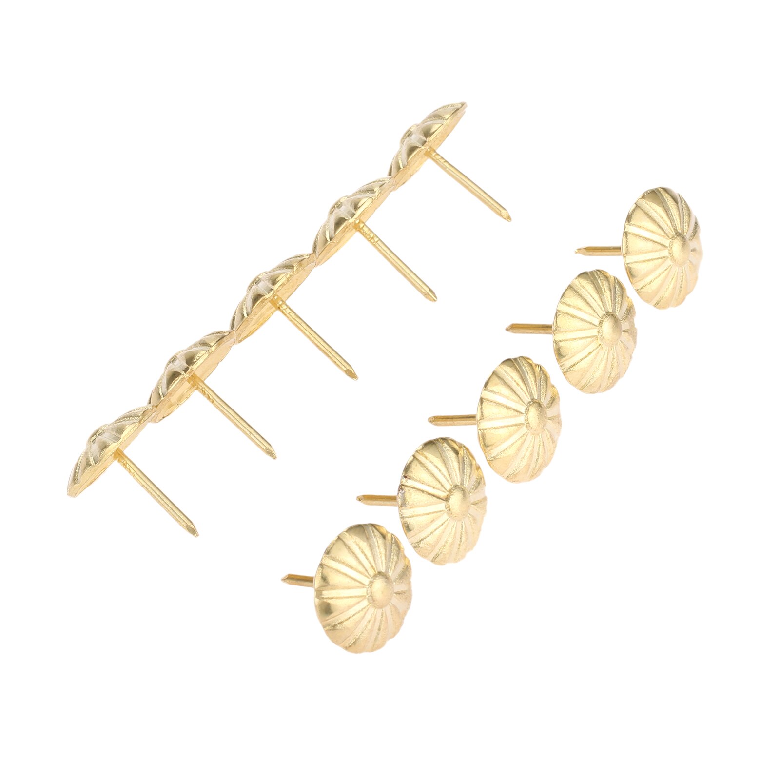 Tachuelas decorativas para tapicería, tachuelas para manicura, caja de para joyería, color bronce antiguo/oro, 19x20mm, 10 unidades: Oro