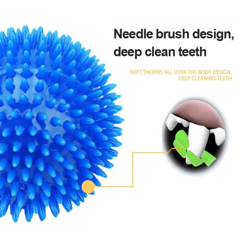 Brinquedos para cães de estimação, gato, filhote de cachorro, brinquedo com som de bolinhas, bola de limpeza de dentes estridentes, treinamento tpr, brinquedo de mastigar, bolas de espinhos, acessórios