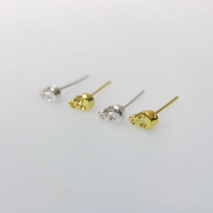 piercing naso argento 925 nose piercing 925 nose stud percing naso nose pins 20 pz/pacco Hiphop teschio in argento Sterling 925 borchie naso Piercing gioielli Piercing Nariz Plata 925 Joyería Corporal