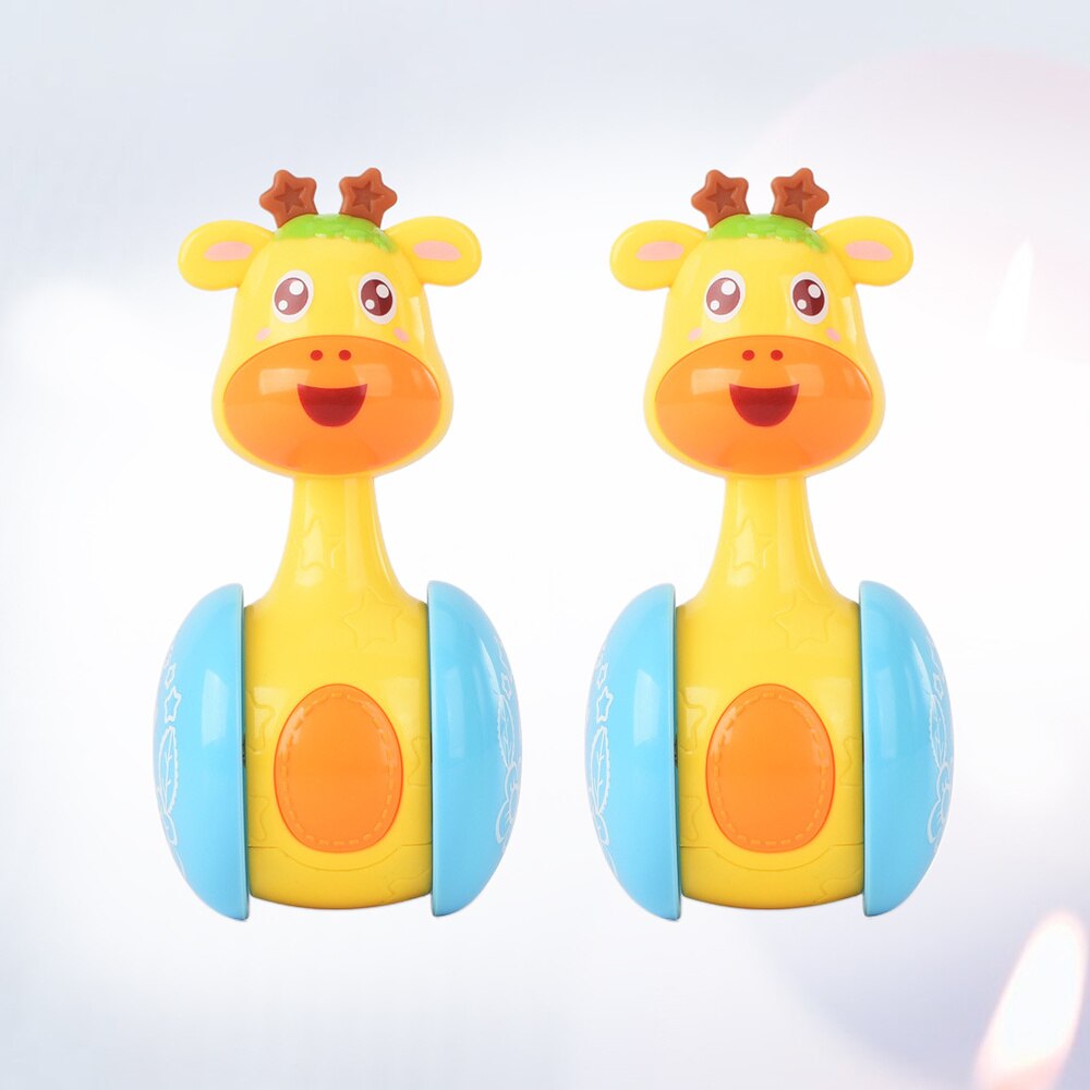 2pcs Tumbler Toy Cute Lovely Stylish Unique Cartoon Deer Sliding Tumbler Toys Plastic Tumbler Toy Funny Tumblers Toys Deer Tumbl