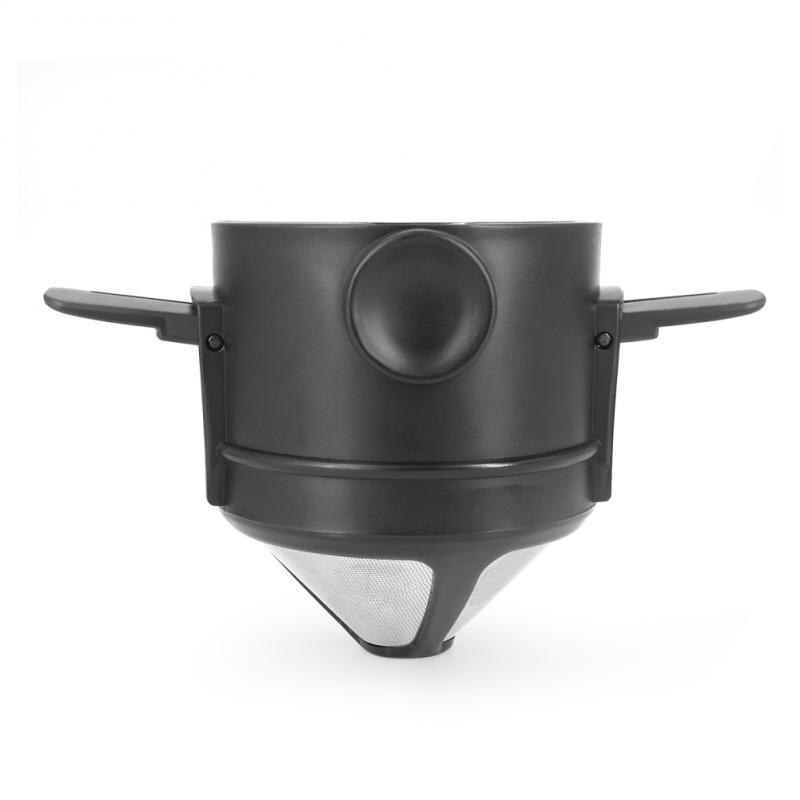 Filtre à café pliable, support Portable Pour le thé et le café, réutilisable, facile à nettoyer, sans papier: Black Filter
