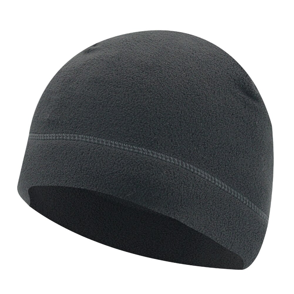 Winter Knitted Hats Men Women Winter Fleece Hats Windproof Warm Sports Cycling Women Men's Warmer Bonnet Hat: Gray
