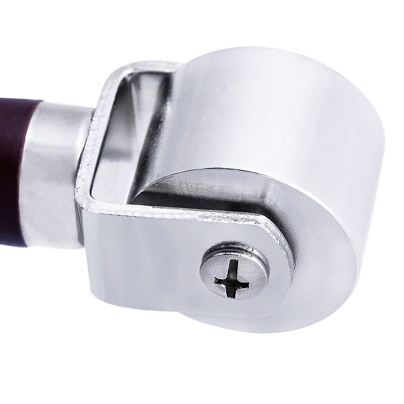 Lederbewerking gereedschapsets houten handvat leder pers rand gereedschapsrol metalen rol 16mm zilverkleurige blankhouder platengereedschap