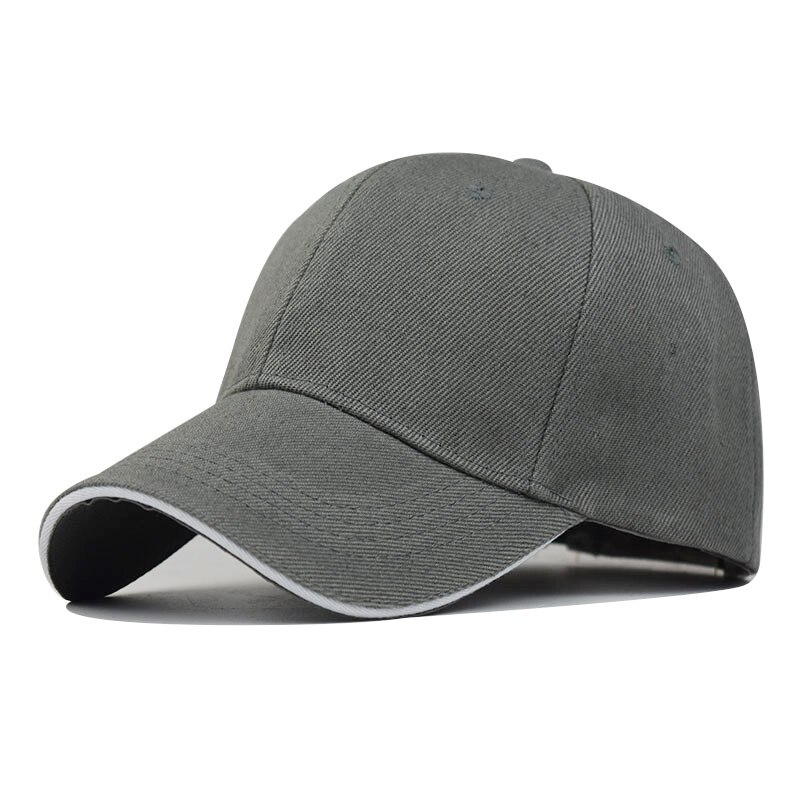 Baseball Cap Snapback Hat Polyester Thick Spring Autumn Cap Pure color cap keep warm Hip Hop Fitted Cap For Men Women: Dark grey